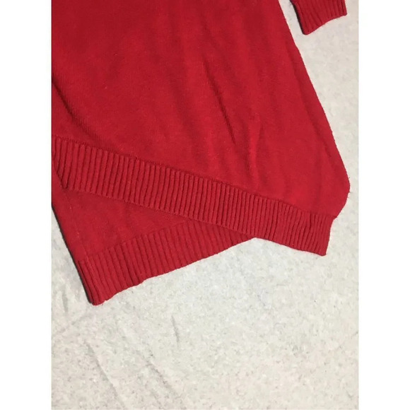 Womens Vintage Design365 Sweater Size Small Asymmetric Hem Acrylic Red Knit - Picture 4 of 4